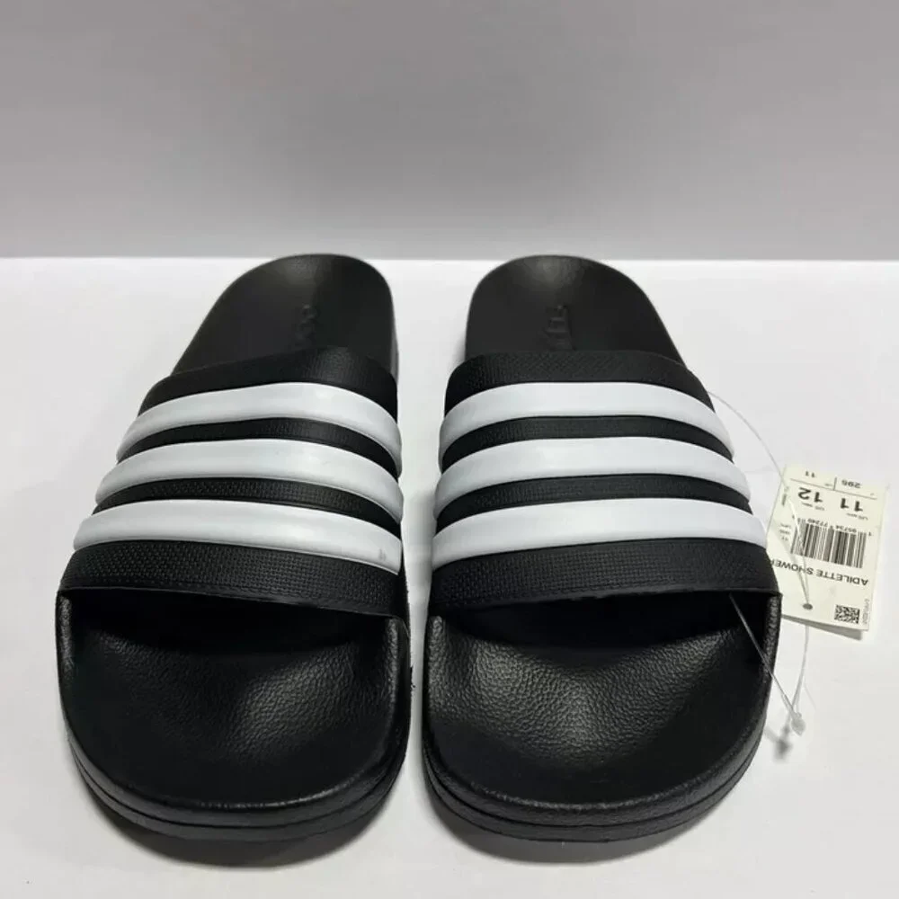adidas Mens adilette Shower Sandal Black Size 11 M